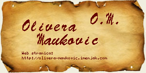 Olivera Mauković vizit kartica